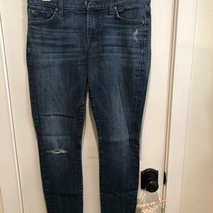 7 For All Mankind Dark Blue Skinny Jeans